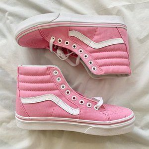 Vans High Top Sneakers Pink Women's Size 8 NEW